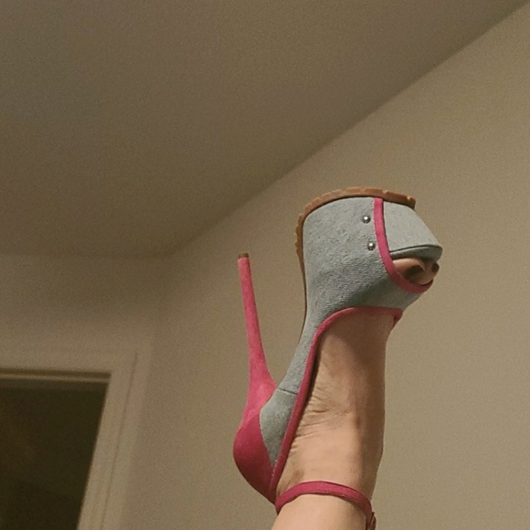 1969 vero cuoio denim suede pumps - Picture 5 of 6